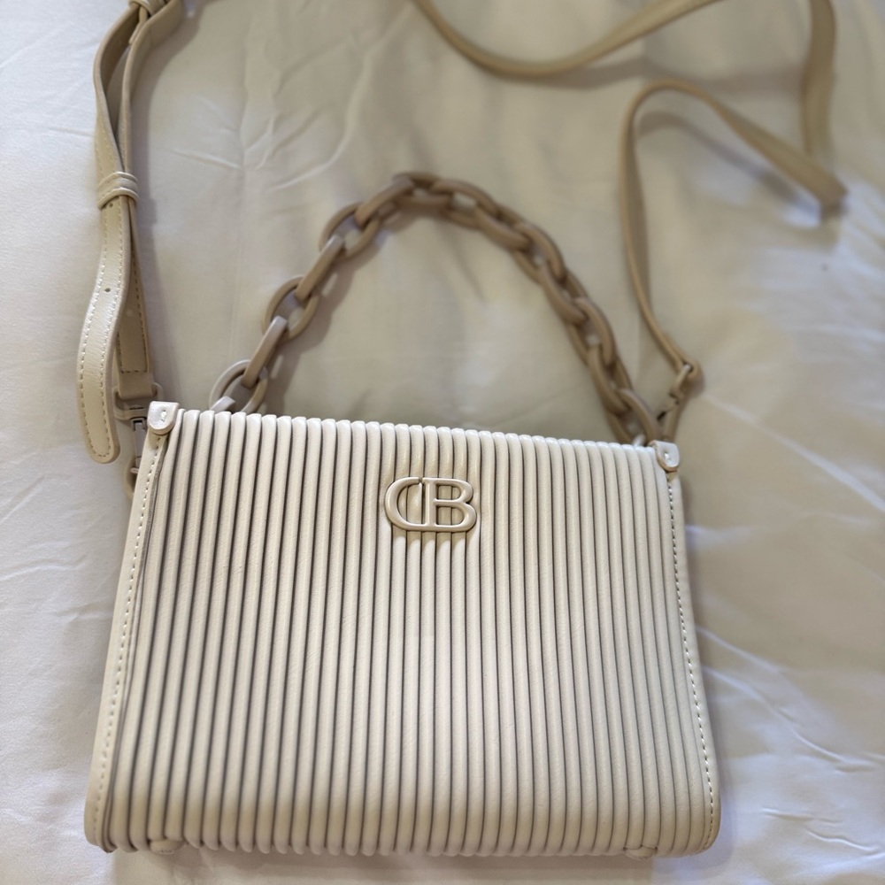 Cream Women's Leather Bag